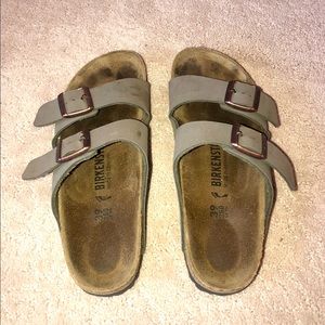Birkenstock Arizona Two-Strap Sandal — Stone